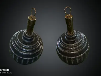 Kugel Grenade - WWI Grenade Series Low-poly 3D model