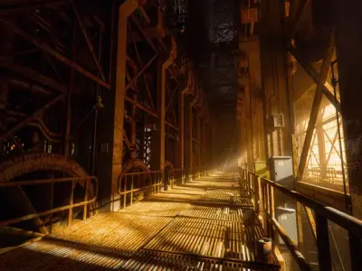 Abandoned Factory in Blender 3D model