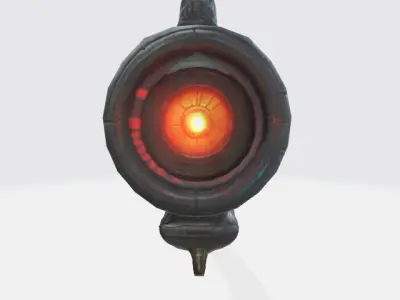 Scifi lazer gun Low-poly 3D model