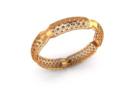 1179 Shimmering Floral Bangle 60MM-12gm 3D print model