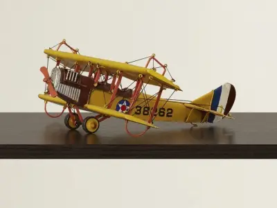 1918 Curtiss JN-4 Model Plane 3D model get