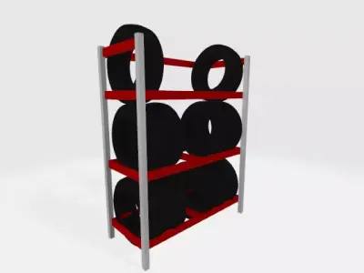 Rack de pneus 3D model