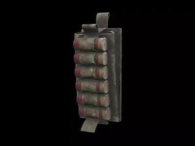 shotgun shell pouch 02 3D model