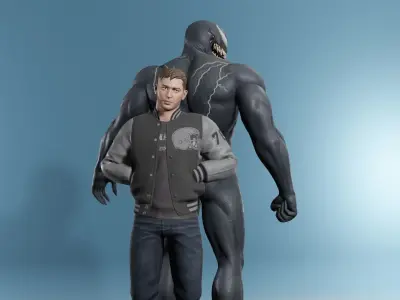 Eddie Brock And  Venom 3D model