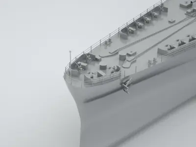 North Carolina Class Battleship 3D model