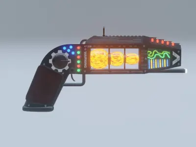 Anihilator cannon Low-poly 3D model