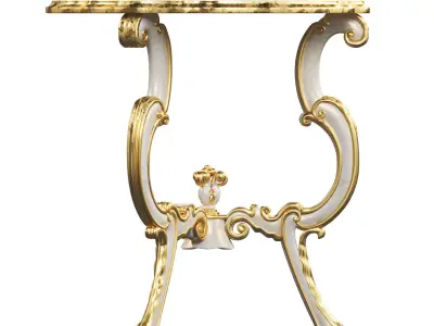 Tavolini Italian Early 20th Century Classic Baroque Tripod Table 3D model