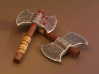 Short Axe Low-poly 3D model