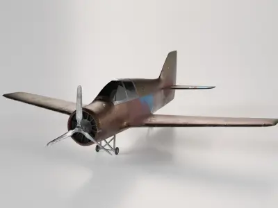 Old Propeller Aircraft 3D model