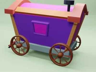 Queen vehicle Low-poly 3D model