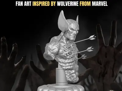 Logan Zombie Bust Fan Art 3D print model