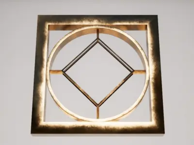 Bronze Wall Decoration 02 Free low-poly 3D model