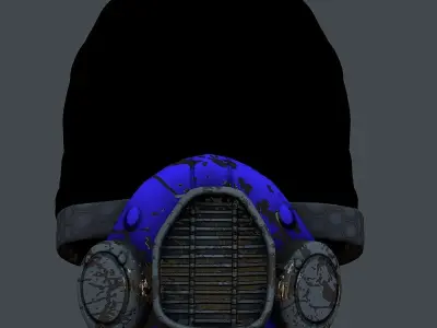 Gas mask helmet 3d model scifi Low-poly Low-poly 3D model Low-poly 3D model 13