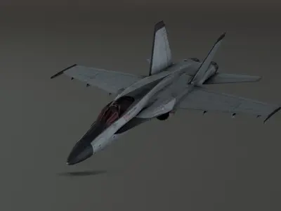 YF Cobra fighter jet Low-poly 3D model