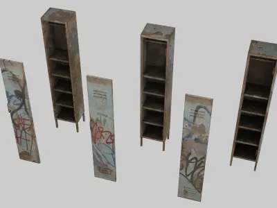 Abandoned Locker Low-poly 3D model purchase