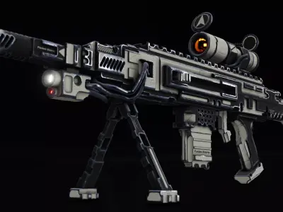 Sci-fi Gun Free 3D model get