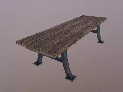 Old Table  Free low-poly 3D model