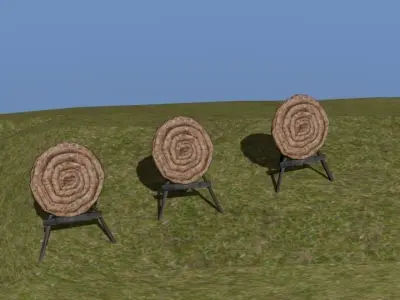 Medieval  target Free low-poly 3D model