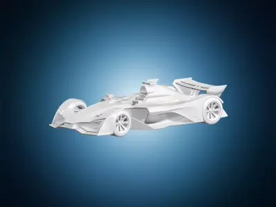 Futuristic F1 Racer 3D print model