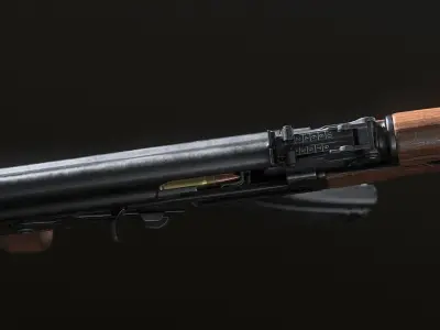 AK47 Assault Rifle Low-poly 3D model purchase