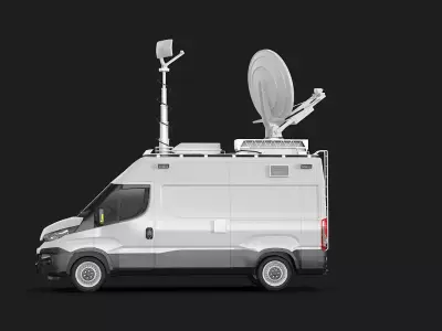Broadcasting Van 3D model