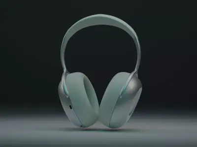 KEF Mu7 Noise Cancelling Wireless Headphones 3D model