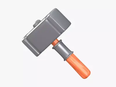 Hammer 3D Illustration 3D model purchase