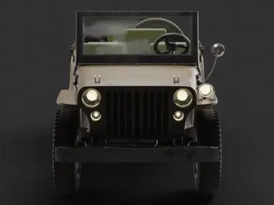 Jeep Wrangler Low-poly 3D model