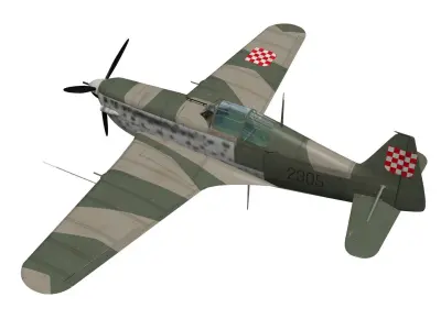 Morane Saulnier MS406 3D model purchase