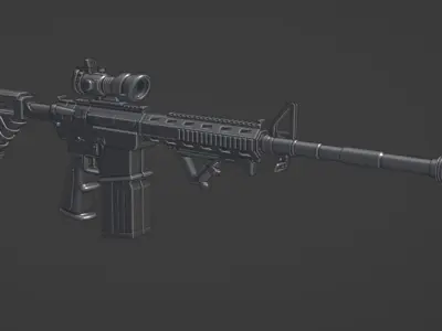 Assault Rifle Free 3D model get