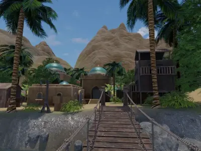Jungle Oasis Settlement 3D model