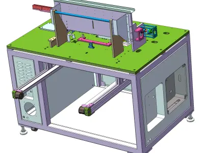 Semi-automatic winding machine 3D model
