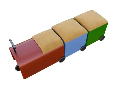 Toy train 3D model 11