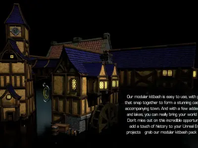Castles and Towns Massive 250 Piece Kitbash Modular Pack 3D model