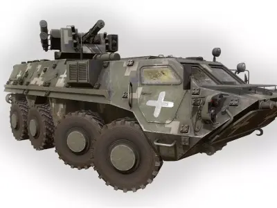 3D BTR-4E model Low-poly 3D model