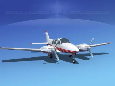 Beechcraft B55 Baron V16 3D model
