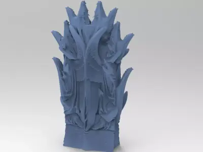 Dantes serpent Stone pillar  3D model