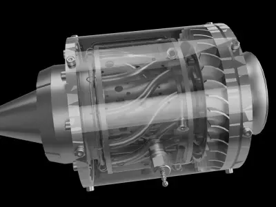 Micro gas turbine engine  wren-mw54  3D model