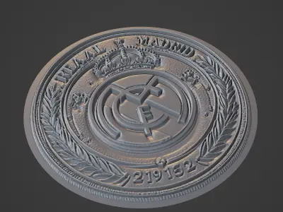 Real Madrid Football Medallion 3D print model