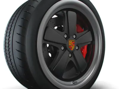 Porsche 911 Iconic Sport Classic wheel 3D model