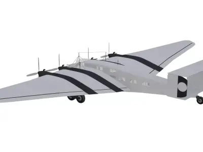 Junkers G38 Low-poly 3D model