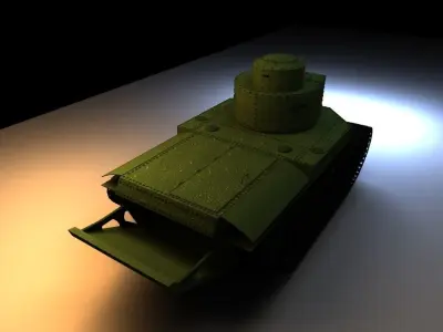 PROTOTYPE MEDIUM TANK T-24 3D model