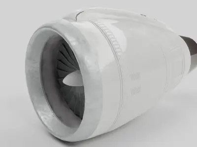 Aircraft Engine  Low-poly 3D model