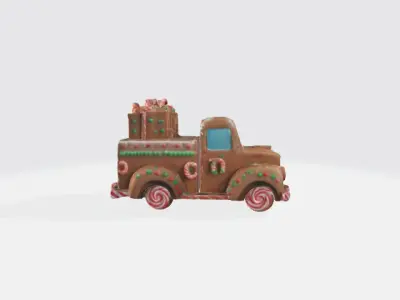 gingerbread-style truck 3D model