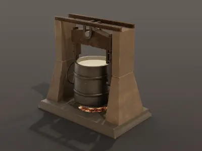 Foundry Low-poly 3D model