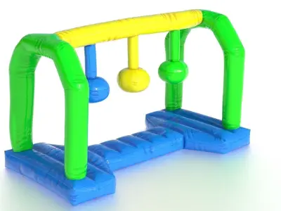 Modular inflatable water park WRECKING BALLS Low-poly 3D model