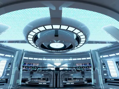 Sci-fi Interior Low-poly 3D model
