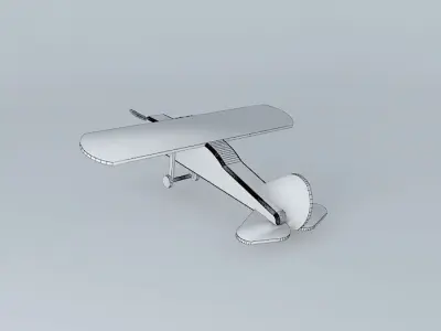 Plane monoplane Wood 3D model