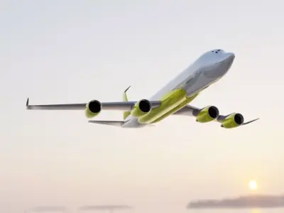 Fictional Proposed Quad Engine Jetliner 707-700 CFM Inspired Low-poly 3D model