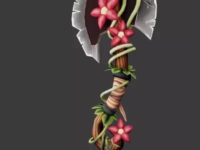 Stylized Axe  Low-poly 3D model purchase